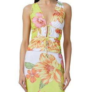 AFRM Floral Tie-Front Top SZ Medium